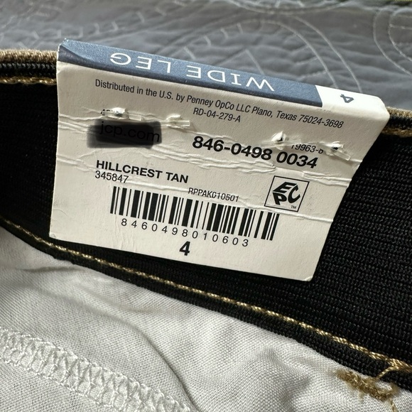 St Johns Bay Women’s Tan Hi Rise Wide Leg Jeans NWT Size 4 - Picture 5 of 13